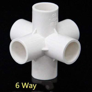 Multifunction Pvc Pipe Connector DIY Shelf Support Joint 3 4 5 6 Way Splitter 20 -50mm Tube Coupler Adapter Garden Pipe Fittings