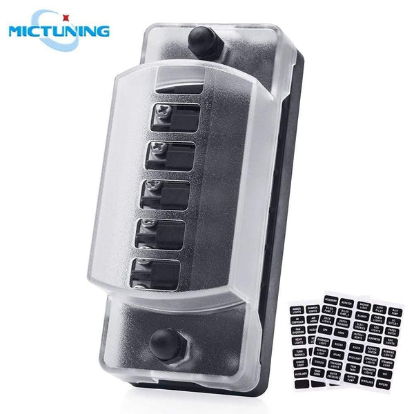 Planet Gates 6 Way Blade Fuse Holder Box Auto Block Case with Screw Nut Terminal for 12-32V Car Truck Vehicle Marine Boat Motorhome