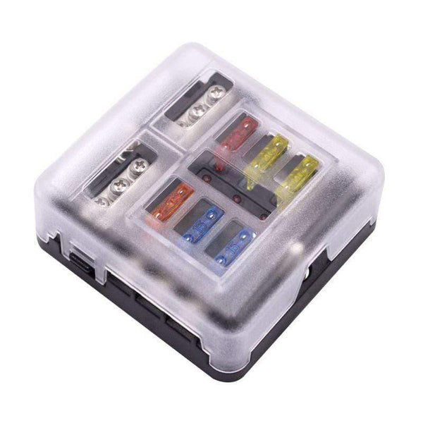 6 Way Blade Fuse Holder Box Block Case for 32V Car Truck Boat Marine Bus Automotive
