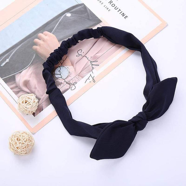 Women Rabbit Ear Print Headbands Retro Hair Accessories Knotted Turban Bandage Bandanas Hairband Headwrap Hair Bands