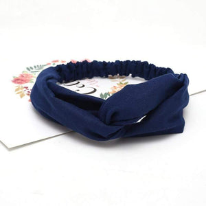 Women Summer Autumn Suede Headband Vintage Cross Knot Elastic Hair Bands Soft Solid Girls Hairband Hair Accessories