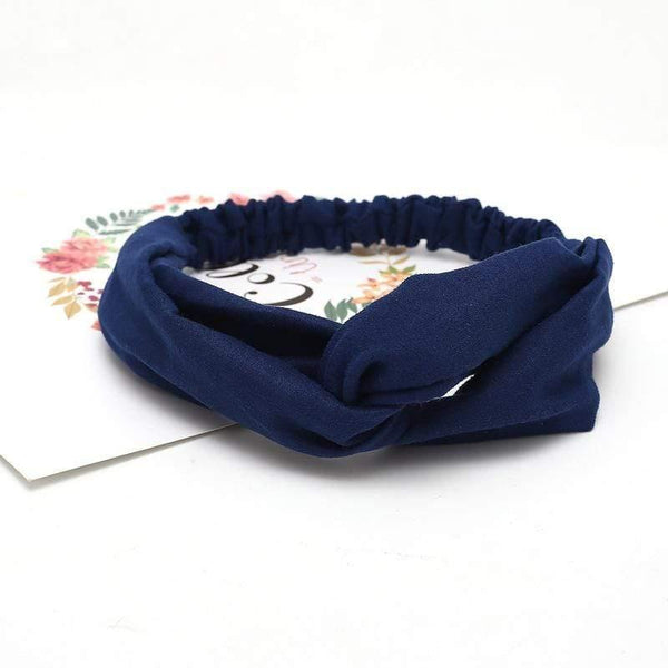 Women Summer Autumn Suede Headband Vintage Cross Knot Elastic Hair Bands Soft Solid Girls Hairband Hair Accessories