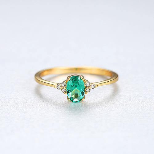 Planet Gates 925 Solid Sterling Silver Emerald Gemstone Wedding Engagement Diamonds Ring Women Jewelry Gifts Wholesale