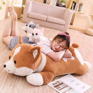 Planet Gates 60-100cm Cute Corgi Dog Plush Toy Stuffed Soft Animal Shiba Inu Chai Pillow Cartoon Christmas Gift for Kids Children Girls