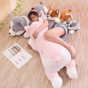 Planet Gates 60-100cm Cute Corgi Dog Plush Toy Stuffed Soft Animal Shiba Inu Chai Pillow Cartoon Christmas Gift for Kids Children Girls