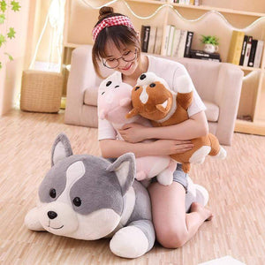 Planet Gates 60-100cm Cute Corgi Dog Plush Toy Stuffed Soft Animal Shiba Inu Chai Pillow Cartoon Christmas Gift for Kids Children Girls