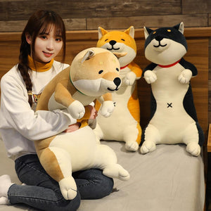 Planet Gates 60-120cm Cute Shiba Inu Dog & Cat Plush Toys Stuffed Long Animals Sleep Boyfriend Pillow Doll Office Cushion Kids Girls Gift