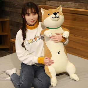 Planet Gates 60-120cm Cute Shiba Inu Dog & Cat Plush Toys Stuffed Long Animals Sleep Boyfriend Pillow Doll Office Cushion Kids Girls Gift