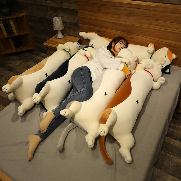 Planet Gates 60-120cm Cute Shiba Inu Dog & Cat Plush Toys Stuffed Long Animals Sleep Boyfriend Pillow Doll Office Cushion Kids Girls Gift