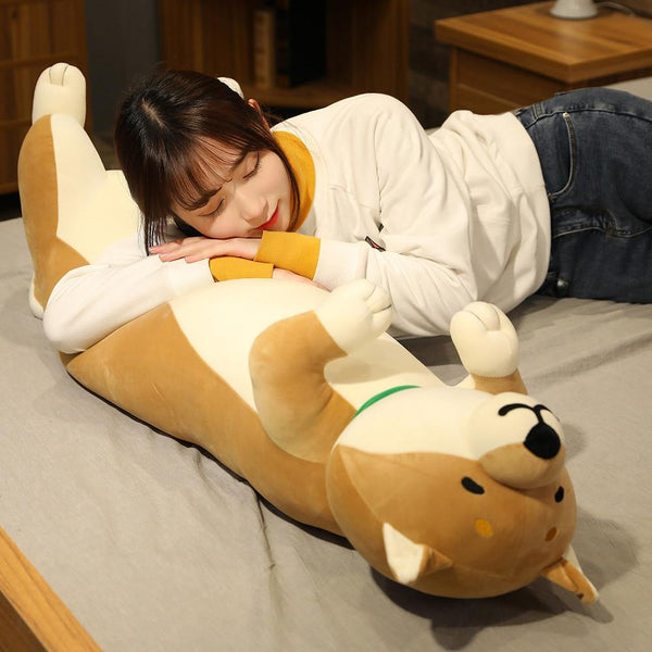Planet Gates 60-120cm Cute Shiba Inu Dog & Cat Plush Toys Stuffed Long Animals Sleep Boyfriend Pillow Doll Office Cushion Kids Girls Gift