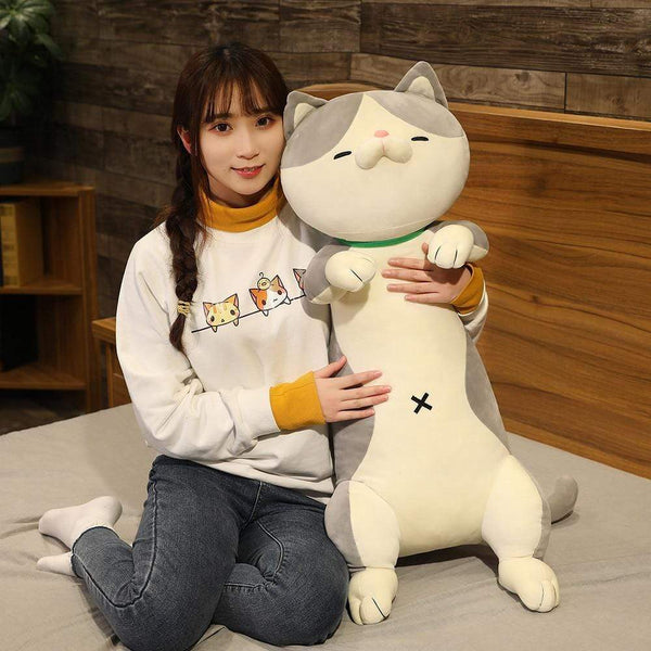 Planet Gates 60-120cm Cute Shiba Inu Dog & Cat Plush Toys Stuffed Long Animals Sleep Boyfriend Pillow Doll Office Cushion Kids Girls Gift