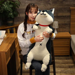 Planet Gates 60-120cm Cute Shiba Inu Dog & Cat Plush Toys Stuffed Long Animals Sleep Boyfriend Pillow Doll Office Cushion Kids Girls Gift