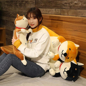 Planet Gates 60-120cm Cute Shiba Inu Dog & Cat Plush Toys Stuffed Long Animals Sleep Boyfriend Pillow Doll Office Cushion Kids Girls Gift