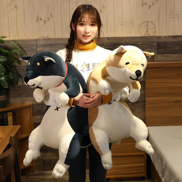 Planet Gates 60-120cm Cute Shiba Inu Dog & Cat Plush Toys Stuffed Long Animals Sleep Boyfriend Pillow Doll Office Cushion Kids Girls Gift