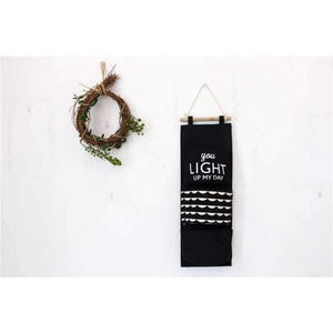 Planet Gates 60*20cm Cotton Letters Printed Hanging Organizer for Cosmetic Sundries Folding Storage Bag Home Storage & Organization