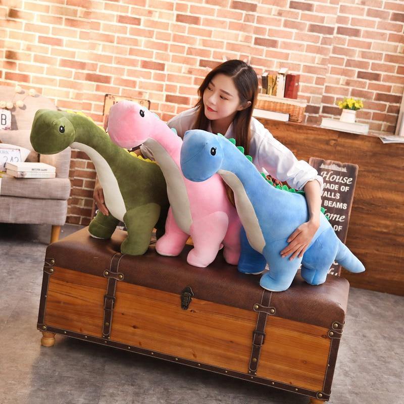 60/80cm Cute Cartoon Long Neck Dinosaur Plush Toys Stuffed Plush High Quality Dolls Children Gift Birthday Christmas Brinqedos