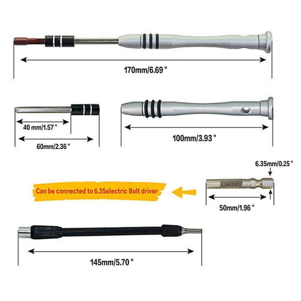 Planet Gates 60 in 1 Magnetic Screwdriver Set Precision Screwdriver Tool Kit for Cell Phone Tablet Compact Repair Maintenance