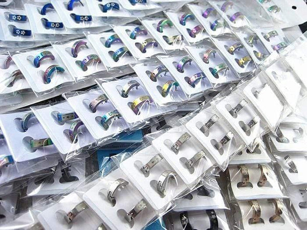 Planet Gates 60 pairs individual mixed designs men's women's punk rock stainless steel jewelry stud earrings