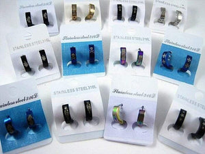 Planet Gates 60 pairs individual mixed designs men's women's punk rock stainless steel jewelry stud earrings