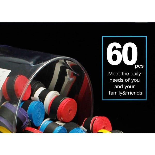Planet Gates 60 Pcs Non-slip Tennis Racket Overgrips Tennis Badminton Racquet Sweat Tape Skidproof Tennis Grips