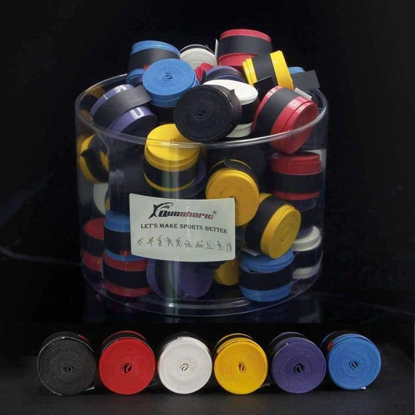 Planet Gates 60 Pcs Sports Tennis Racket Overgrips Anti-skid Fishing Rod Badminton Tennis Sweat Absorbed Wraps Tapes Grips Sweatband