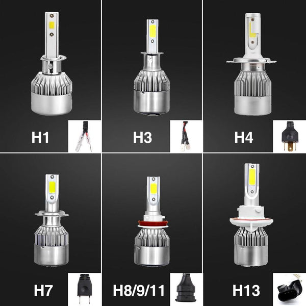 Planet Gates 6000K / 2400Lm / H1 Car Headlight H4 LED Bulbs 9003 HB2 H13 9008 9004 9007 H1 H3 H7 H8 H9 H11 9005 HB3 9006 HB4 880 H27 Auto Headlamp Lights Bulb