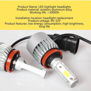 Planet Gates 6000K Cold White / 9004 1 Pair Led Headlight H7 LED H3 H11 H27 HB3 HB4 9006 LED 72W 8000LM Car Headlight H4 Led Bulbs H13 9007 Car Light Car Accessories