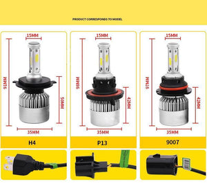 Planet Gates 6000K Cold White / 9004 1 Pair Led Headlight H7 LED H3 H11 H27 HB3 HB4 9006 LED 72W 8000LM Car Headlight H4 Led Bulbs H13 9007 Car Light Car Accessories
