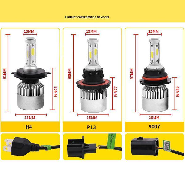 Planet Gates 6000K Cold White / 9004 1 Pair Led Headlight H7 LED H3 H11 H27 HB3 HB4 9006 LED 72W 8000LM Car Headlight H4 Led Bulbs H13 9007 Car Light Car Accessories