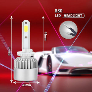 Planet Gates 6000K Cold White / H27/880 S2 LED 12V Headlight bulb H1 H3 H4 LED H7 H11 H13 880 9004 9005 HB3 9006 HB4 9007 80W 6000K Long Lasting Service Life Car Light