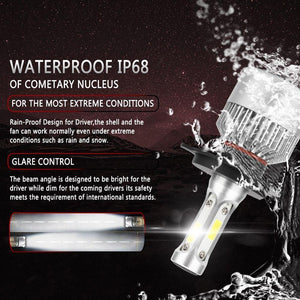 Planet Gates 6000K Cold White / H27/880 S2 LED 12V Headlight bulb H1 H3 H4 LED H7 H11 H13 880 9004 9005 HB3 9006 HB4 9007 80W 6000K Long Lasting Service Life Car Light