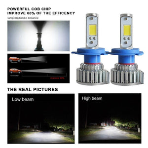 Planet Gates 6000K pure white / 9005/HB3 2pcs H7 LED H4 H1 H3 H11 9005 9006 Car headlight 50W 8000LM H4 Hi Lo beam Auto Front Bulb Automobiles Headlamp Car Light