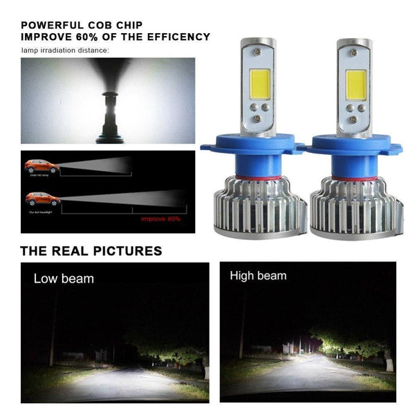 Planet Gates 6000K pure white / 9005/HB3 2pcs H7 LED H4 H1 H3 H11 9005 9006 Car headlight 50W 8000LM H4 Hi Lo beam Auto Front Bulb Automobiles Headlamp Car Light
