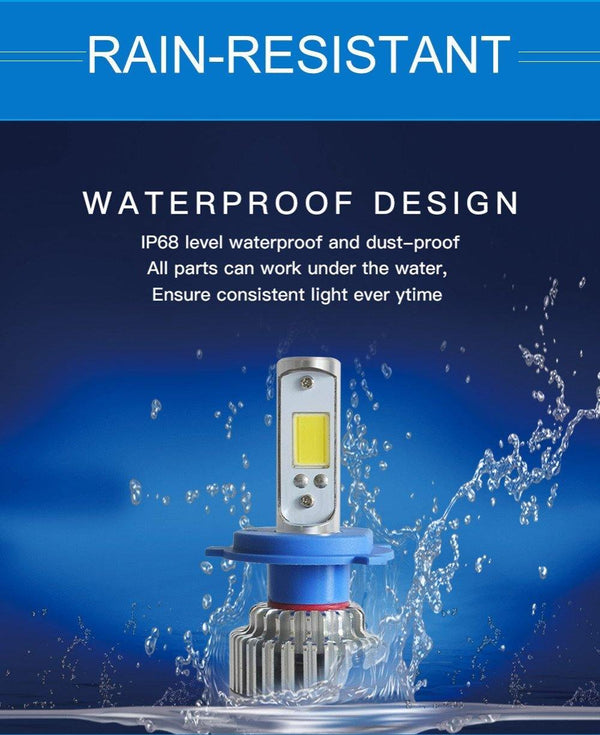 Planet Gates 6000K pure white / 9005/HB3 2pcs H7 LED H4 H1 H3 H11 9005 9006 Car headlight 50W 8000LM H4 Hi Lo beam Auto Front Bulb Automobiles Headlamp Car Light