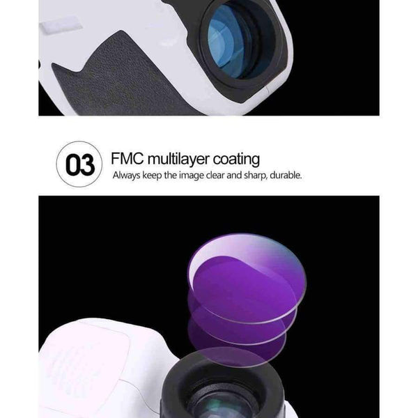 Planet Gates 600m Laser Rangefinder Scope 7X25 Optics Binoculars Hunting Golf Laser Range Finder Outdoor Distance Meter Measure Telescope