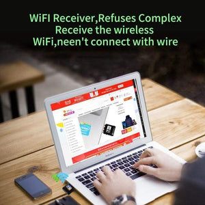 Planet Gates 600Mbps Wifi Adapter Mini Portable Wi-Fi USB Internet Wi-Fi Adapter Free Driver Network Card Strengthen Wifi Signal