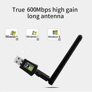 Planet Gates 600Mbps Wireless Wifi Antenna USB Wifi Adapter Free Driver Network Card Internet Network For Windows MAC OS Linux