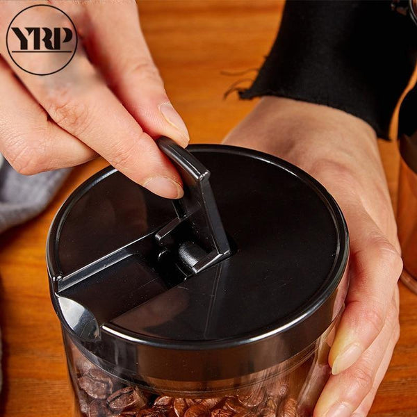 600ML/900ML/1200ML Korean Glass Coffee Beans Jars For Spices Food Storage Transparent Tea/Sugar Box Kitchen Containers