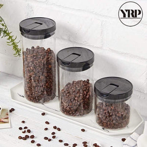 600ML/900ML/1200ML Korean Glass Coffee Beans Jars For Spices Food Storage Transparent Tea/Sugar Box Kitchen Containers