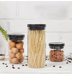 600ML/900ML/1200ML Korean Glass Coffee Beans Jars For Spices Food Storage Transparent Tea/Sugar Box Kitchen Containers