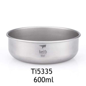 Planet Gates 600ml Camping Pure Titanium Bowls 300ml-900ml Bowls Cookware Tableware Cutlery Ti5333-Ti5338