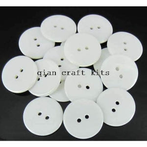 Planet Gates 600pcs 18 mm White Buttons 2- Hole, Round Plain Buttons, Sewing, Craft, Scrapbooking, Button Art candy button
