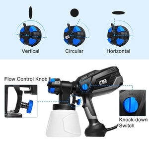600w Electric Spray Gun Household Convenience Spray Paint Four Nozzles 1000ml Flow regulation High Power Sprayer
