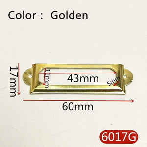 10pcs Label Pull Frame Antique Brass Golden Medicine Drawer File Name Card Holder Furniture Hardware Accessories