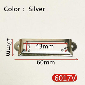 10pcs Label Pull Frame Antique Brass Golden Medicine Drawer File Name Card Holder Furniture Hardware Accessories