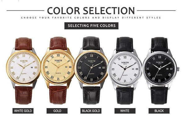 Planet Gates 6019MGold Men Watch Fashion Male Wristwatch Luxury Brand 30M Waterproof Genuine Leather Casual Clock Military Quartz Business Watch