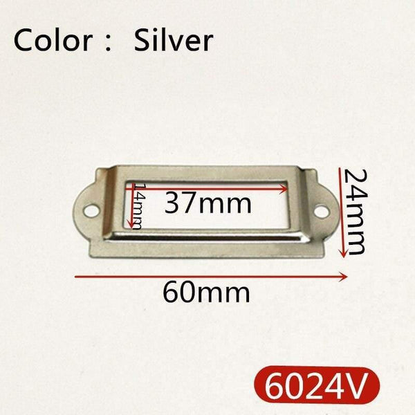 10pcs Label Pull Frame Antique Brass Golden Medicine Drawer File Name Card Holder Furniture Hardware Accessories