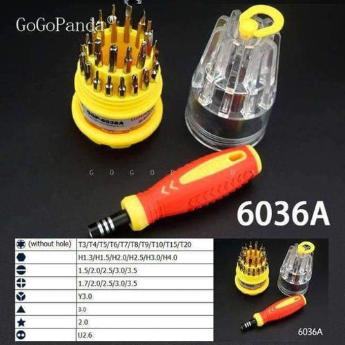 Planet Gates 6036A 31 in 1 Precision Handle Screwdriver set Mobile Phone Repair Kit Tools 7001