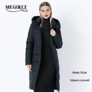 Planet Gates 605 Deep blue / S / China 2018 Winter New Collection Bio Fluff Hooded Women's Winter Coat Parkas European Style Warm Stylish Winter Jacket