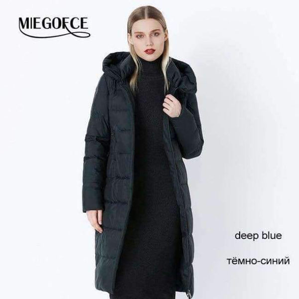 Planet Gates 605 Deep blue / S / China 2018 Winter New Collection Bio Fluff Hooded Women's Winter Coat Parkas European Style Warm Stylish Winter Jacket